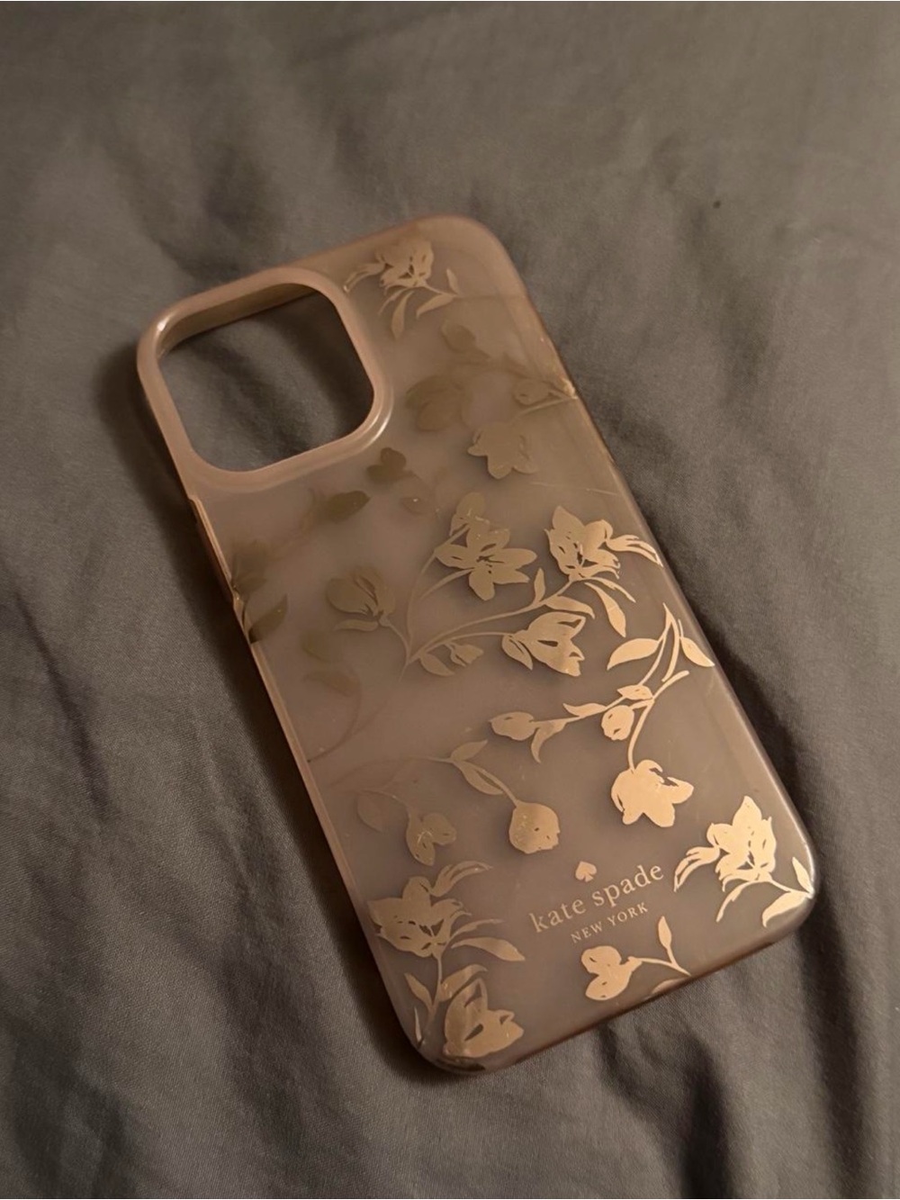 kate spade Gold Floral Accent Phone Case - Blush
